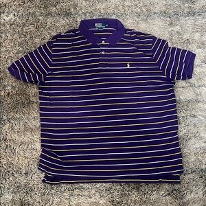 Ralph Lauren: Purple Polo with Yellow and White Accents